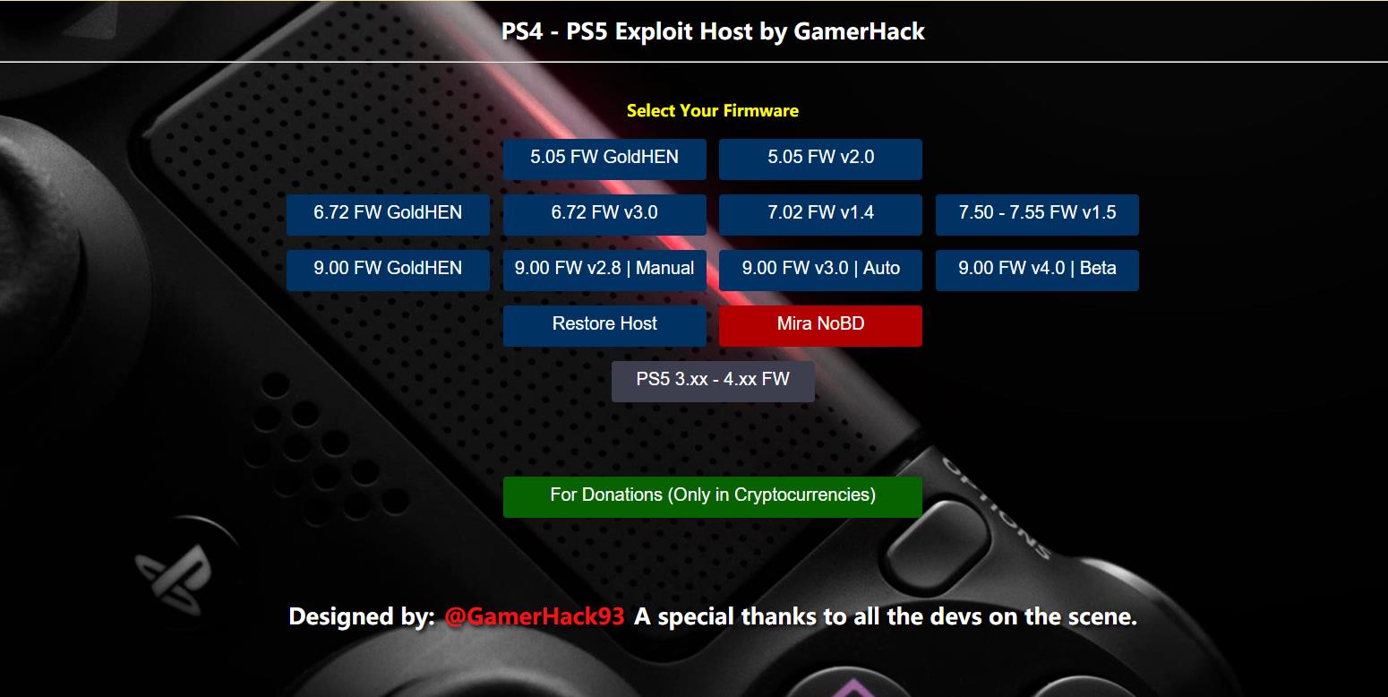 PS4破解网页版—GoldHEN v2.4b18.3 (FW 5.05,6.72,9.00)_0