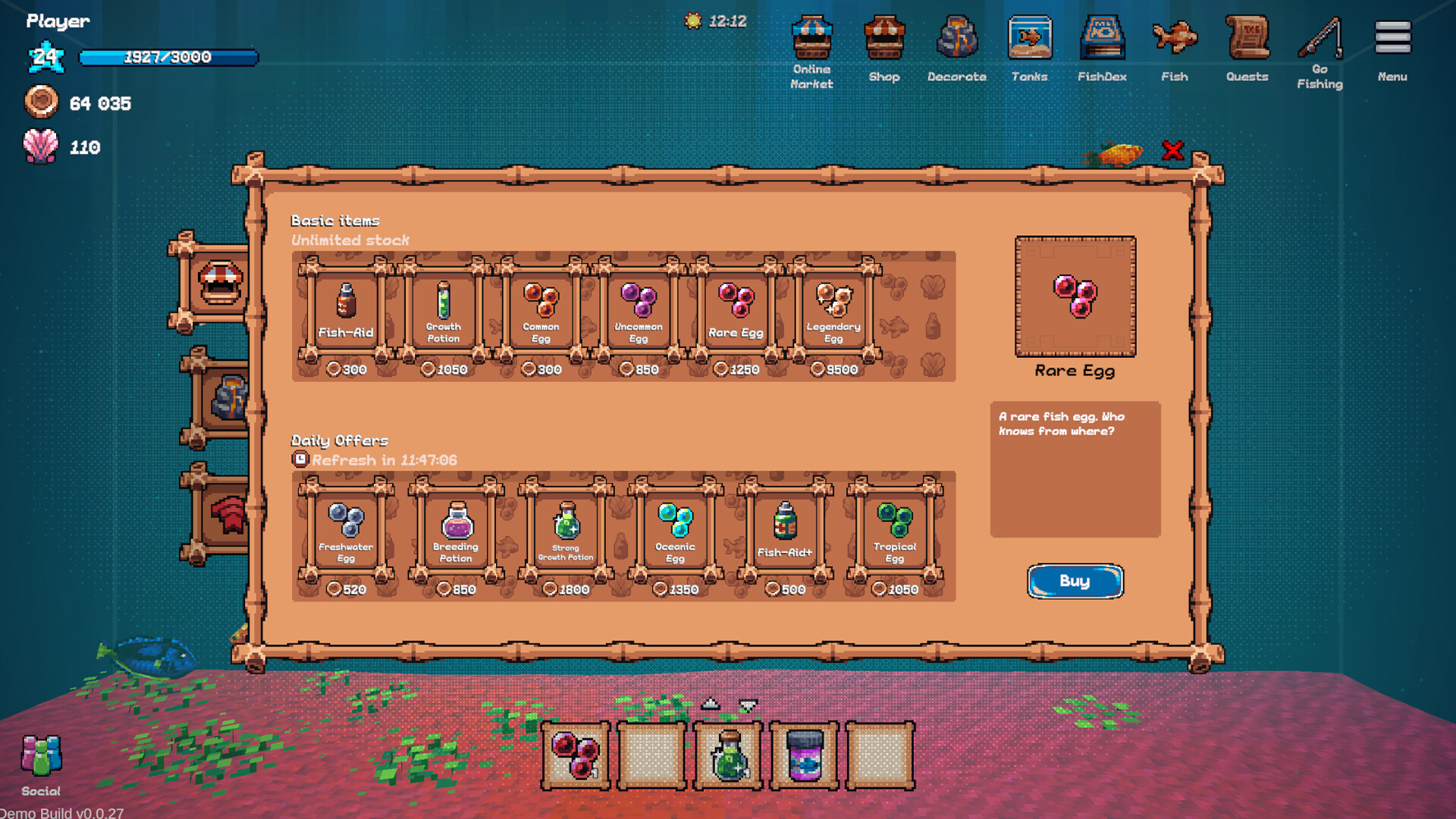 PC游戏《全球鱼友俱乐部:放置好时光/Tiny Aquarium: Social Fishkeeping》中文v1.0.0下载_1