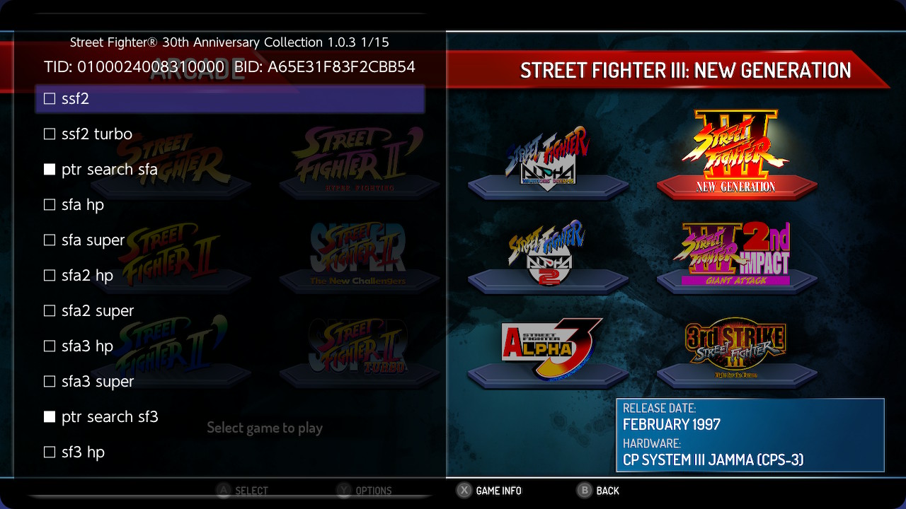 《街头霸王:30周年纪念合集 Street Fighter:30th》Switch金手指下载 – 含1.0.3_0