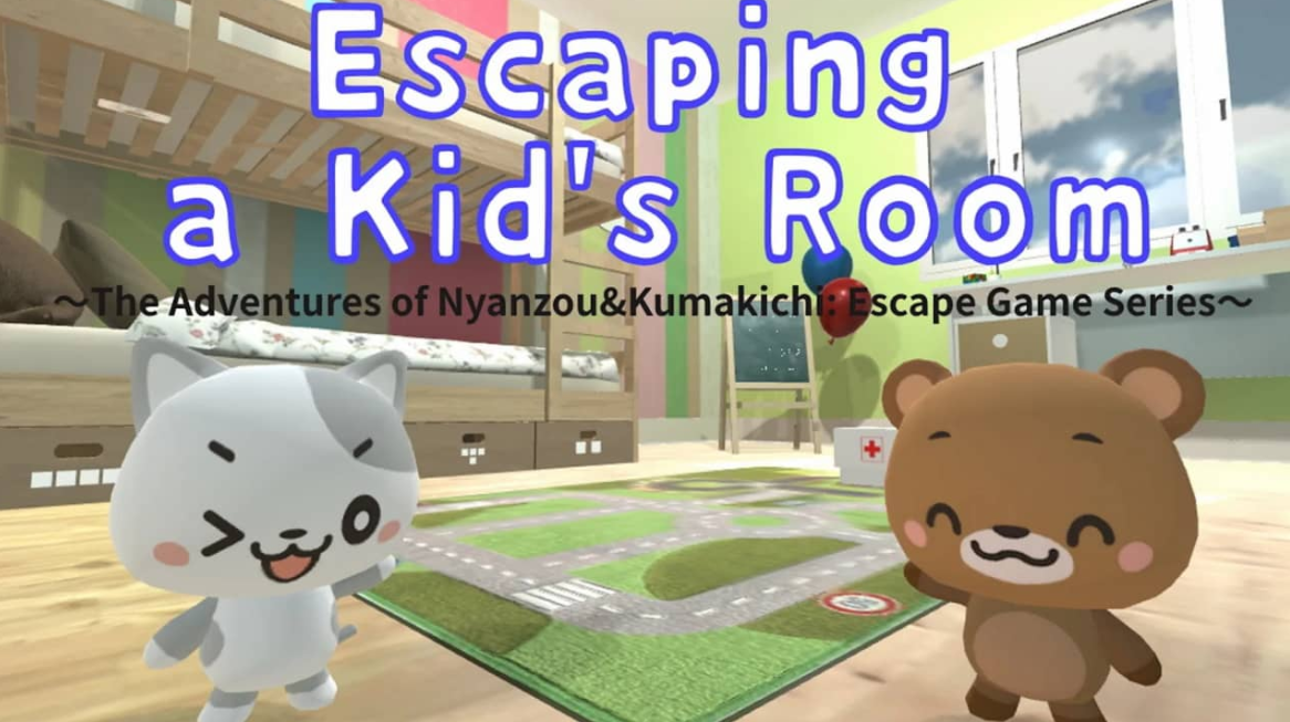 《逃离婴儿房 Escaping a Kid’s Room~The Adventures of Nyanzou&Kumakichi: Escape Game Series~》Switch英日文版NSZ下载_0