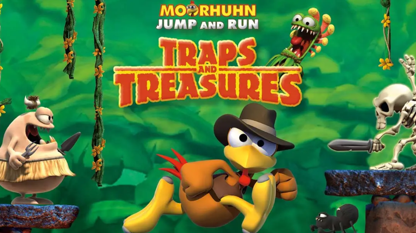 《怪鸡跑酷:宝藏猎人 Moorhuhn Jump and Run ‘Traps and Treasures》Switch美版英文+1.0.4补丁_0